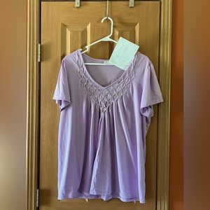 Womens lavender top 1x